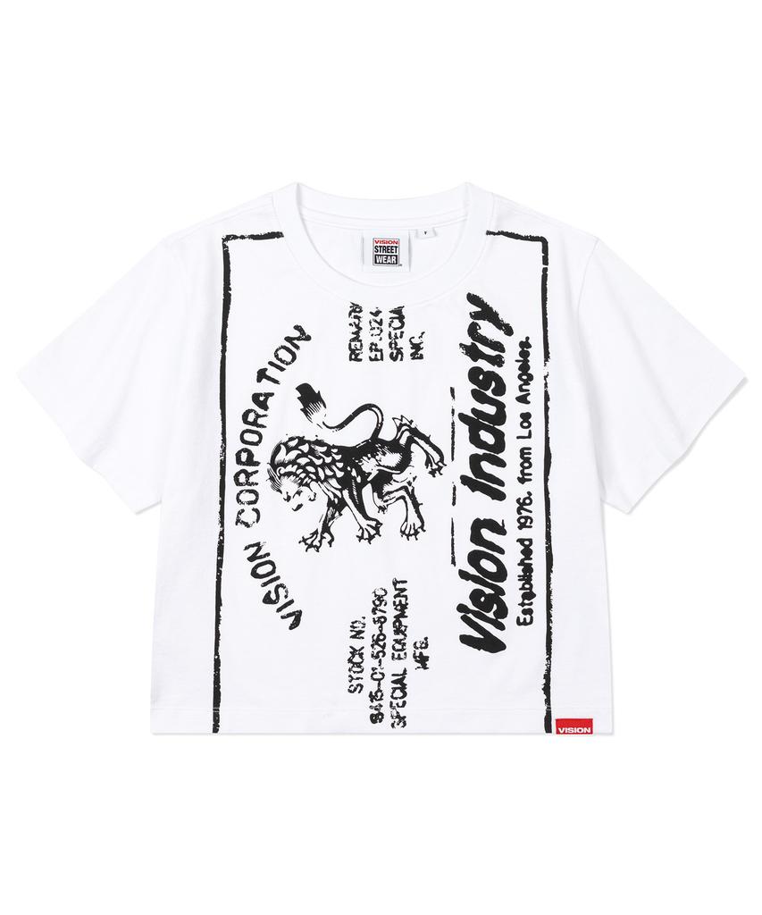 Vision Streetwear Vsw Industry Логотип Укороченные Ws Футболки Белый