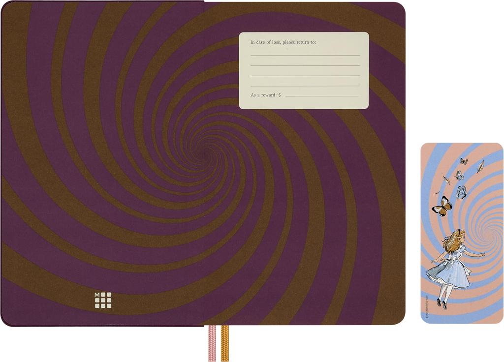Moleskine x Alice in Wonderland Queen of Hearts Large Size x Burgundy LEAL02QP062 Notebook, (13cm 21cm), Plain,