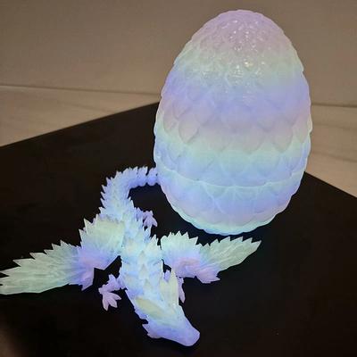 Светящийся 3D-печатный дракон, светящийся в темноте, летающий дракон, яйцо, вращающиеся сочлененные крылья, драконы, украшения для дома и офиса, детский подарок