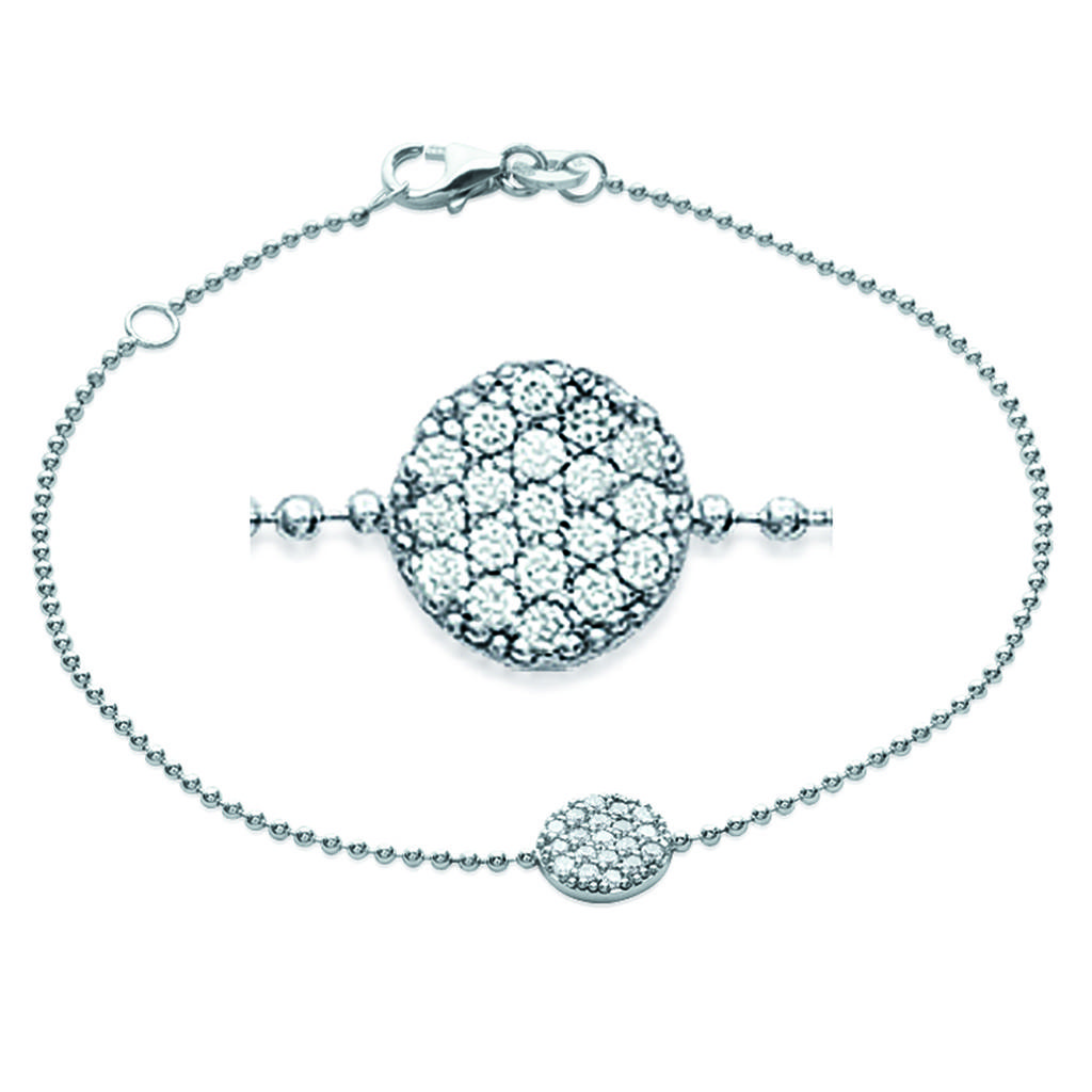 Les Trésors De Lily [K1859] - Silver Bracelet 'Goddess' White Silver (rhodium Plated) - 7 Mm