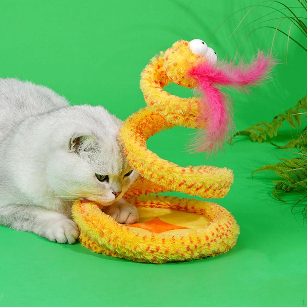 Cat Spiral Snake Toy Pet Coil Action Toys Creative Activity Swatting, Biting, Kitten