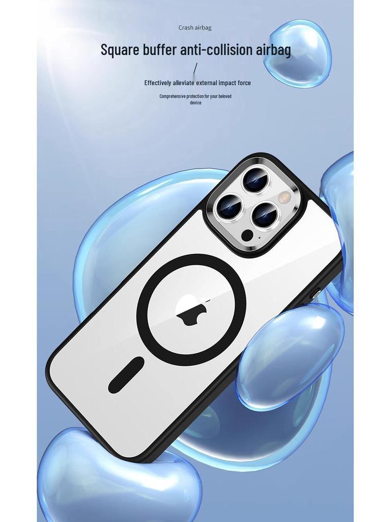 Магнитный чехол MagSafe высокой прозрачности для iPhone 17 Plus/16 Pro, Мягкий край, Защита от падений