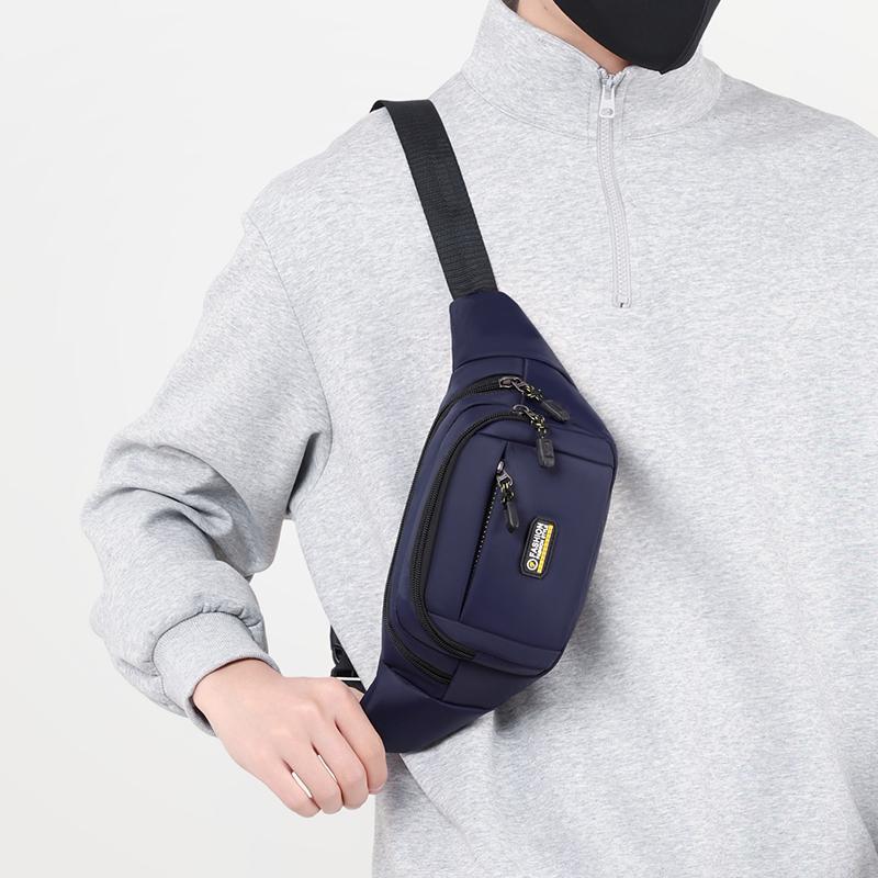 Сумка на пояс мужская многофункциональная нагрудная сумка для спорта на открытом воздухе многослойная водонепроницаемая сумка для мобильного телефона большой емкости через плечо