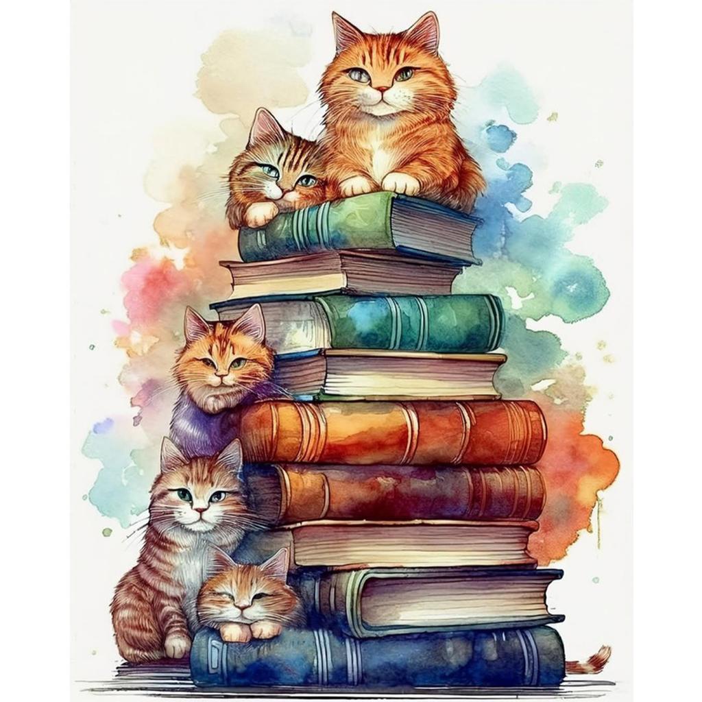 Стопка книг Полный 11CT 3 нити DIY Штампованные наборы для вышивания крестом 40*50 см/40*70 см Напечатанные наборы для вышивания крестом для взрослых Декор для дома