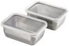 Набор из 2 контейнеров для хранения из нержавеющей стали с крышками 1214797