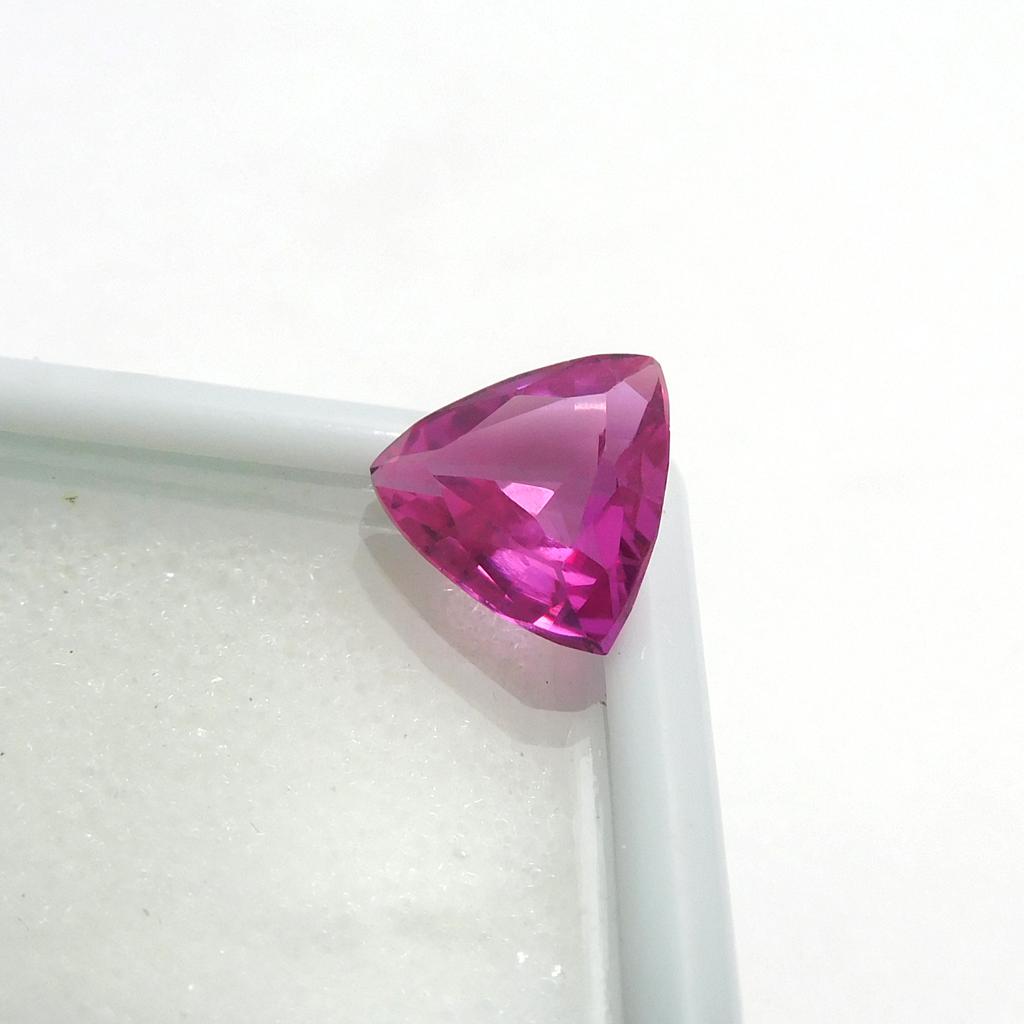 Natural Pink Ruby Loose Gemstone 2.70 ct Trillion Shape for Jewelry Making and Gem Collections