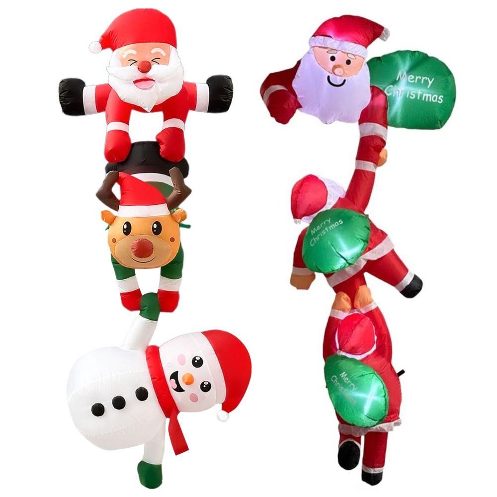 LED Light Christmas Inflatable Dolls Oxford Inflatable Model Toys Rooftop Decor