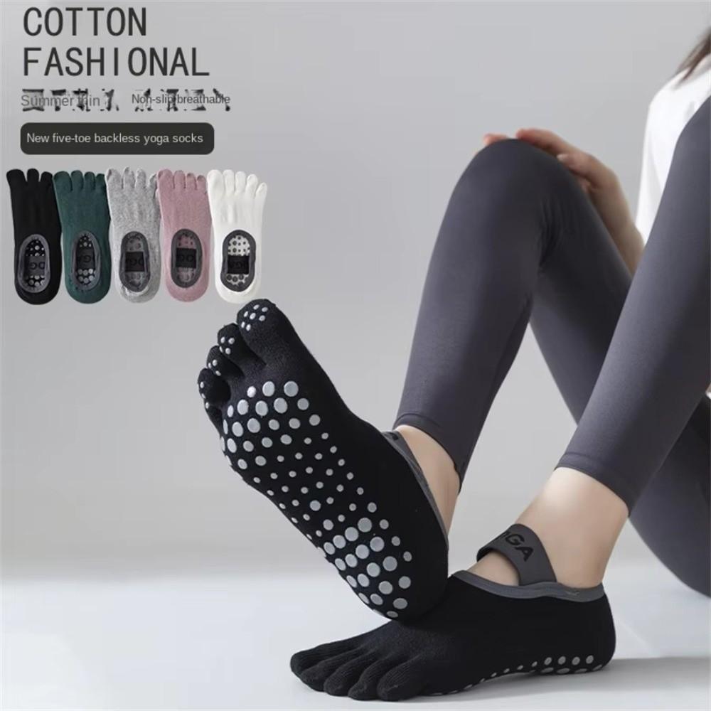 Non-Slip Yoga Socks Anti Slip Pilates Fitness Socks Comfortable Five Finger Socks