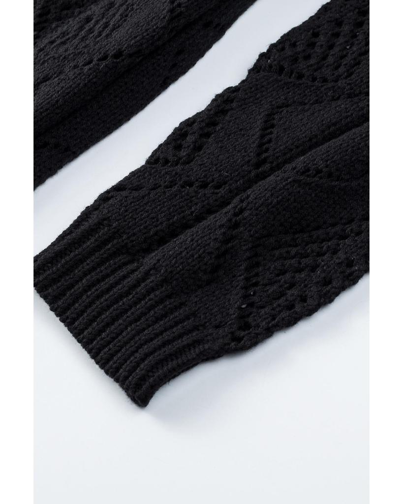 Azura Exchange Кардиган с ажурной вязкой