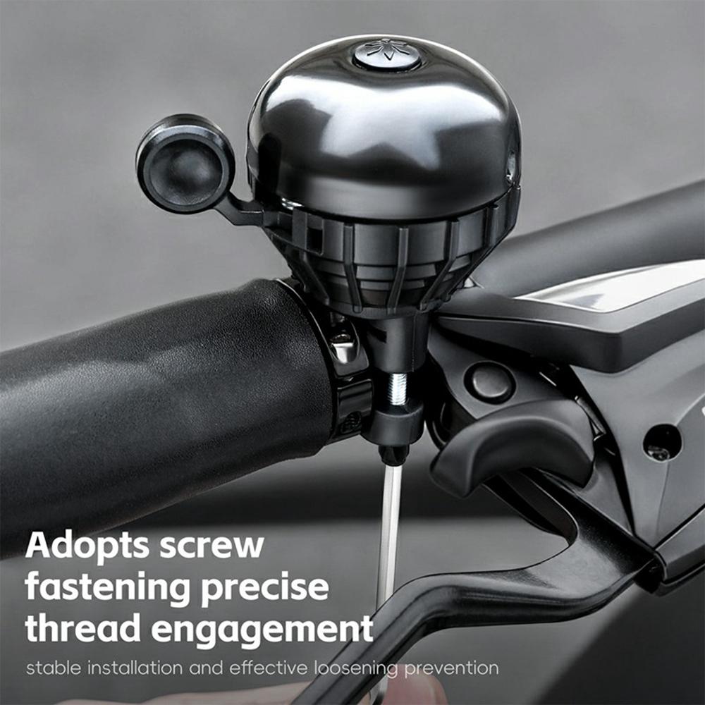 WEST BIKING YP0706061 Aluminum Alloy Bicycle Thumb Bell Waterproof Rustproof High Decibel Cycling Warning Horn