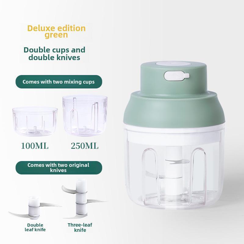 Compact Electric Garlic Grinder & Baby Food Processor - Multifunctional Kitchen Tool for Garlic Paste and More
