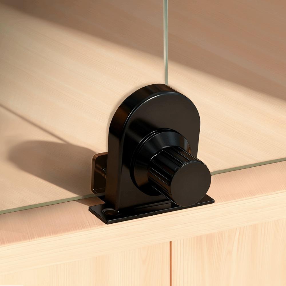 Zincs Alloys Glass Cabinet Lock High Strength Non Perforated Door Lock Easy To Install Corrosion Resistant Single Door Latch