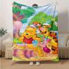 1pc. Cartoon Winnie The Pooh Tiger Piglet Blanket, Seasonal Home Decorative Throw for All Seasons, Cute Gift Idea for friends,Soft Flannel T
