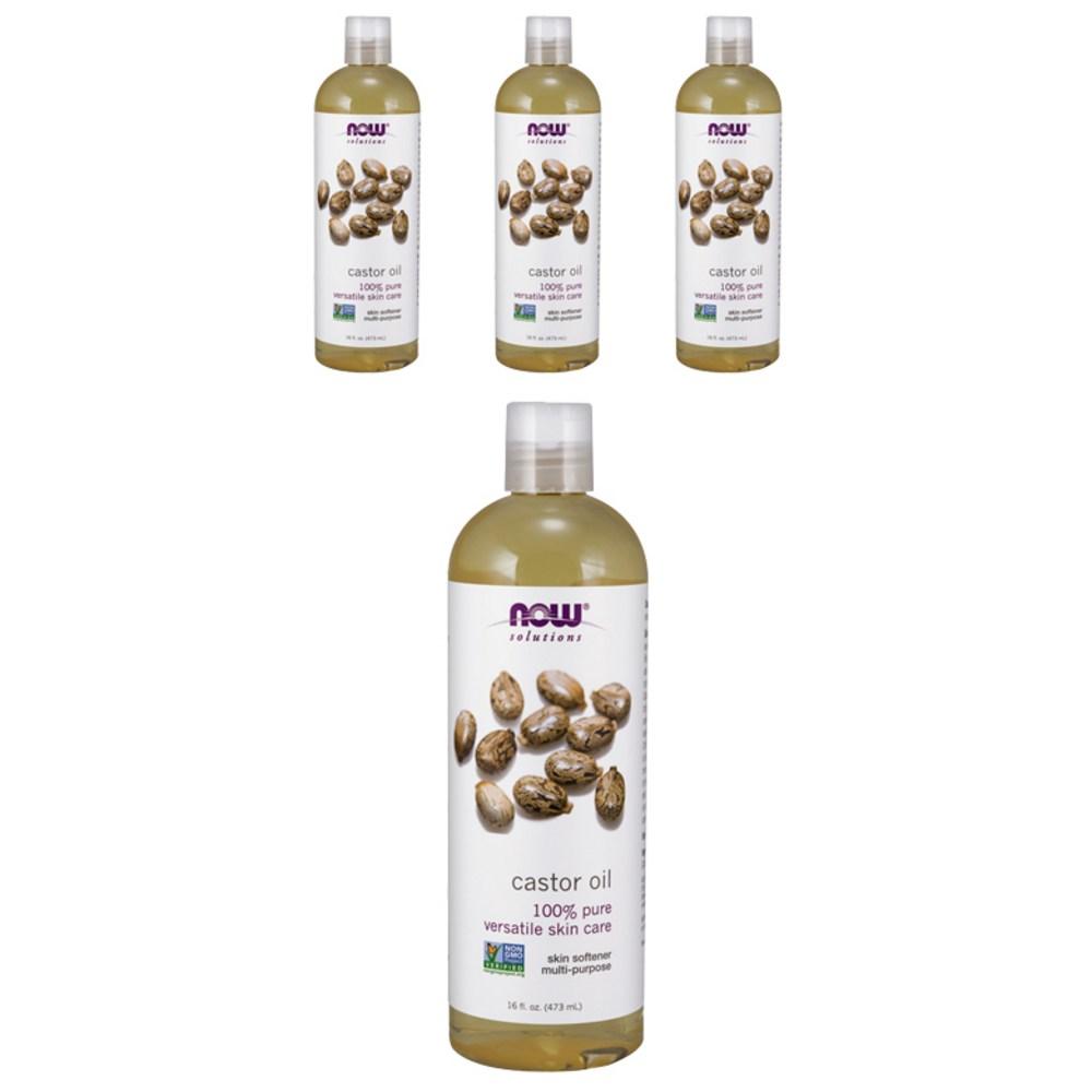 Now Foods Касторовое масло чистое, 473 мл, 4 шт.