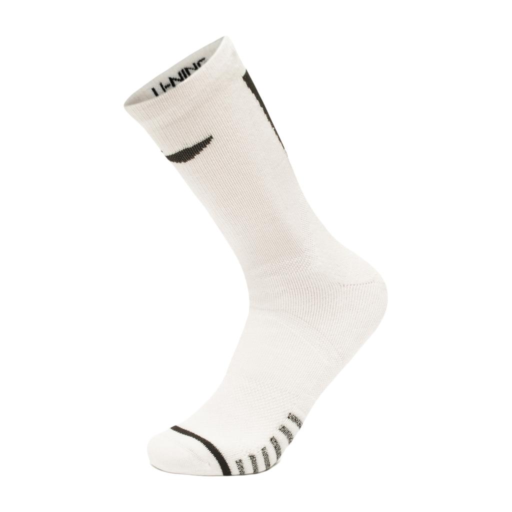 Li Ning Sports Basketball Collection Basketball Socks Men's White AWLT065-2