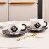 Vintage Tulip Ceramic Tableware, Bowls, Plates, and Household High-end Black and White Series Tableware