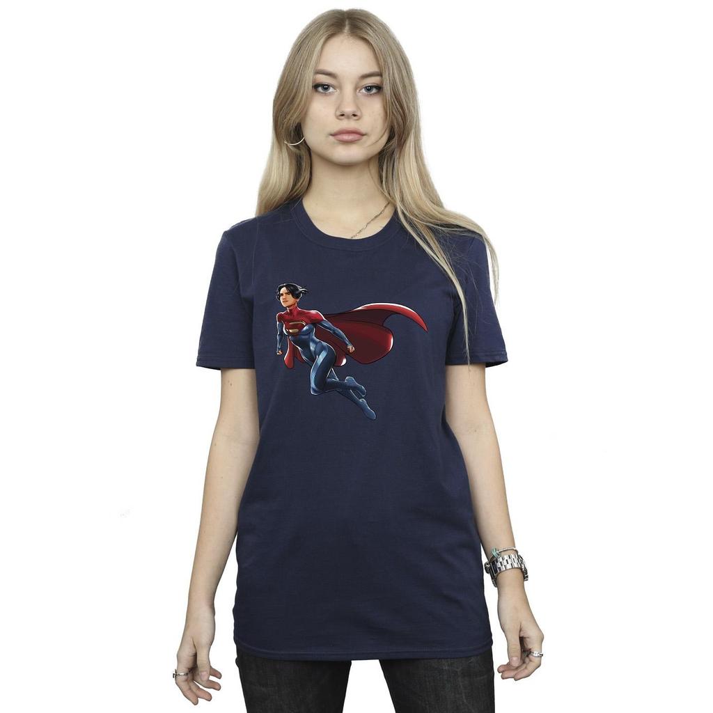 DC Comics Womens/Ladies The Flash Supergirl Cotton Boyfriend T-Shirt