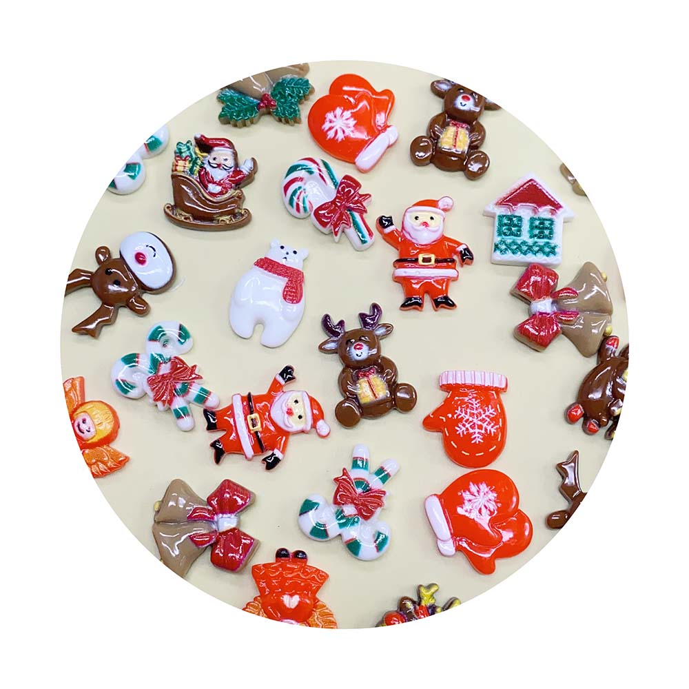 100pcs Mini Pizza Set Miniature Christmas Decoration Kitchen Doll House Resin Crafts Accessory