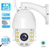 4K 8MP WiFi IP Outdoor 50X Zoom Protection PTZ Cam 120M IR Distance Home Security Camera CCTV Video Surveillance