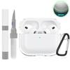 Для Airpods Pro 3 Чехол Аксессуары Ударопрочный Прозрачный Полностью Защитный Чехол для Air Pods Pro Gen 3 2025 с Брелоком Чистящим Пером