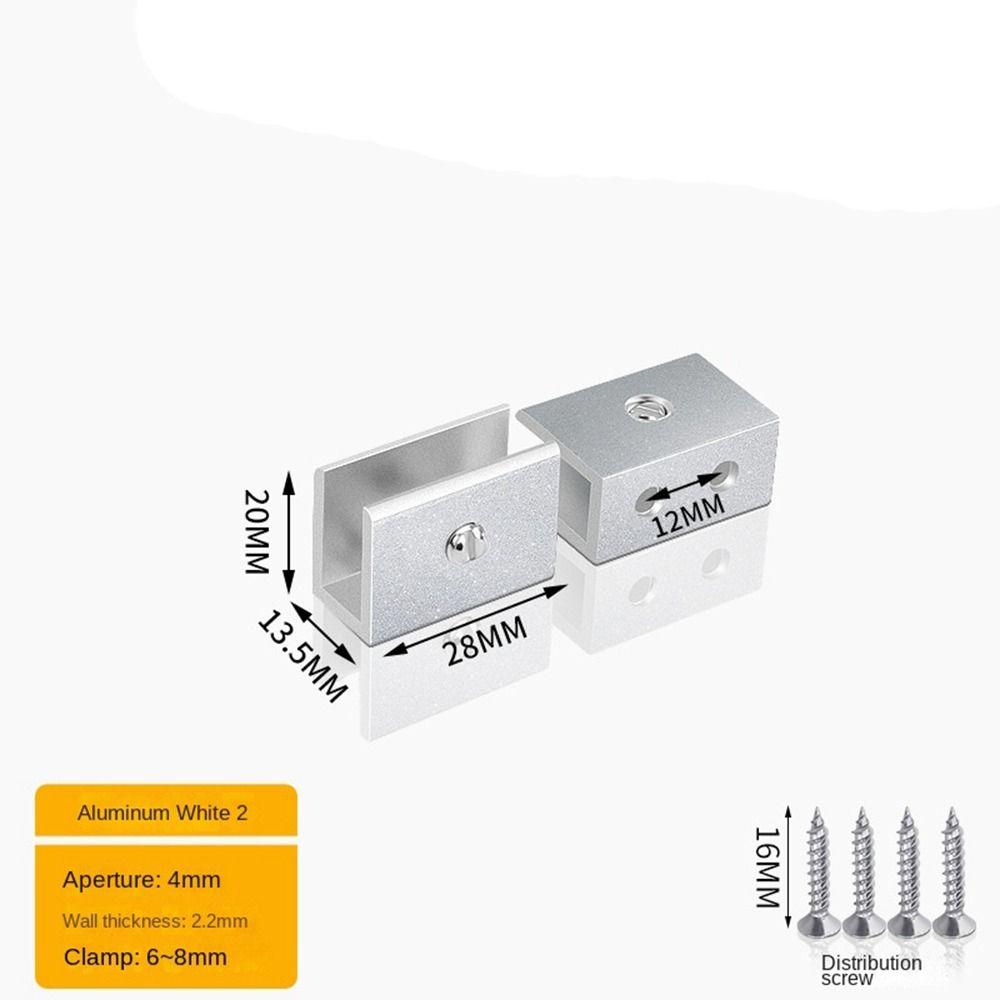 Кронштейн Держатель Стеклянной Полки Алюминиевый Сплав Безрамные Кронштейны Креативный Зажим для Стеклянной Двери Ванная