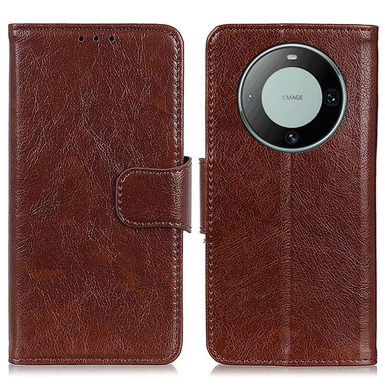 For Huawei Mate 60 Pro Nappa Texture Split Leather Stand Wallet Case Drop Protection Phone Cover