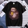 Смешные Zoon XingXing Обезьяна Графический Принт Футболки Летняя Хлопковая Футболка с Коротким Рукавом Мужская С Круглым Вырезом Одежда Крутая Футболка Оверсайз