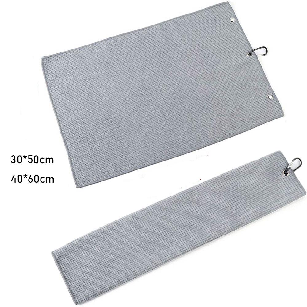 High Water Absorption Microfiber With Carabiner Hook Cleans Clubs Cleaning Towels Golf Towel