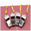 Professional Stainless Steel Whistles with Rope Referee Whistles Metal Whistle Party