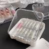 1pc/2pcsDouble-Layer Wearable Nail Storage Box Acrylic Transparent Sealed Collection Dustproof Nail Piece Box Cosmetics Glue Tra