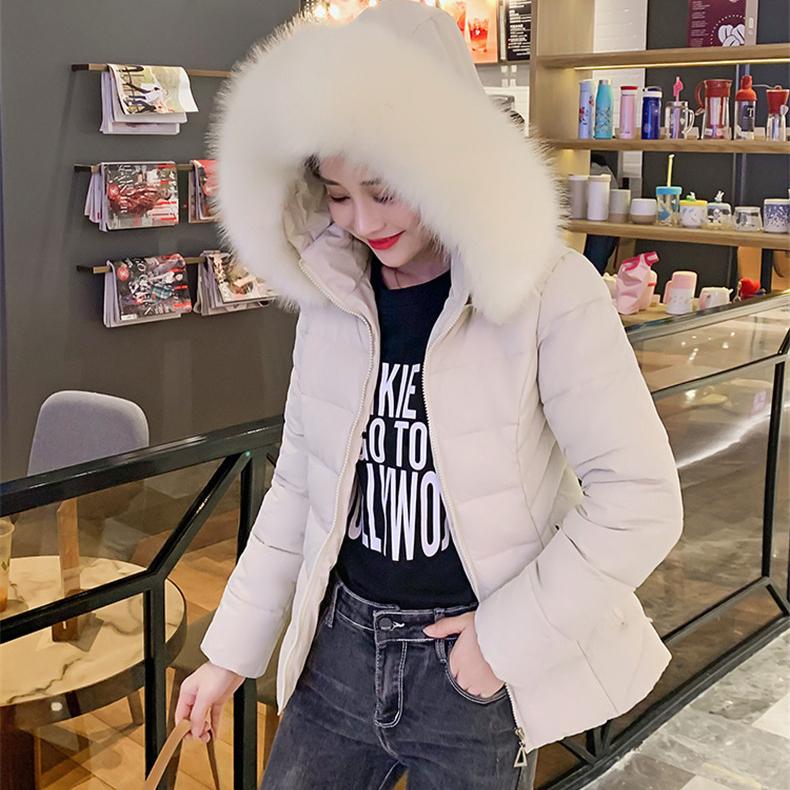Winter Jacket New Women Parka Fur Collar Removable Casual Female Cotton Down Jacket High Quality Short Ladies Puffer Coat