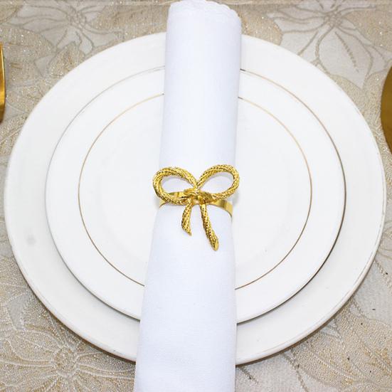 6Pcs Wedding Party Napkin Rings Vibrant Color Metal Napkin Buckles Dining Table
