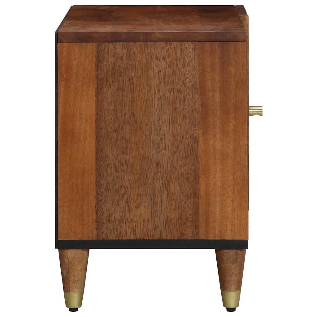TV Cabinet with Door Honey Brown 80 x 33 x 46 cm Solid Mango Wood