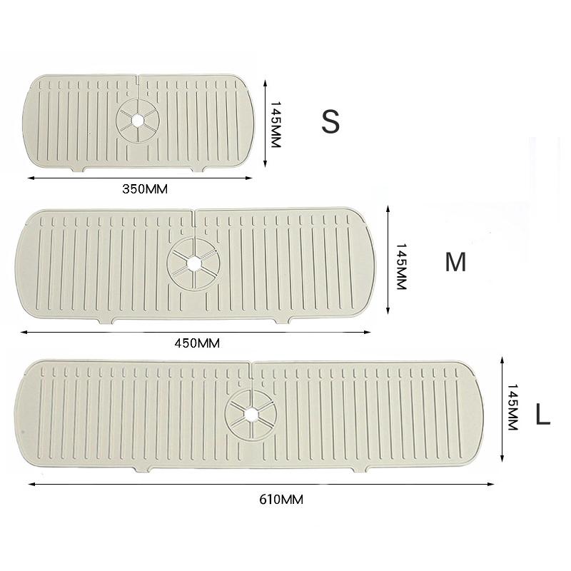 1шт силиконовый коврик для крана, рябь воды, кухонная ванная комната, дренажная накладка, умывальник, большая раковина, брызгозащитная накладка, столешница, протектор