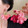 Glass Crystal Flower Dangle Earrings Sweet Petals Stud Earrings Fashion Beach Earrings  Party