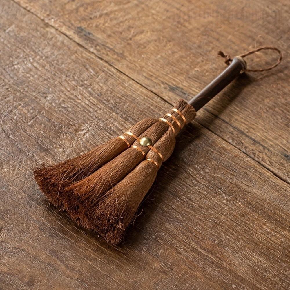 Handmade Palm Hair Brush Traditional Mini Whisk Broom Durable Tea Ware Scrubber Tea Accessories
