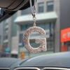 Новый 1 шт. Стразы Буквы Автомобильное Зеркало Заднего Вида Подвеска Кристалл Автомобильное Украшение Шикарный Аксессуар Подвесной Креативный Блестящий Шарм