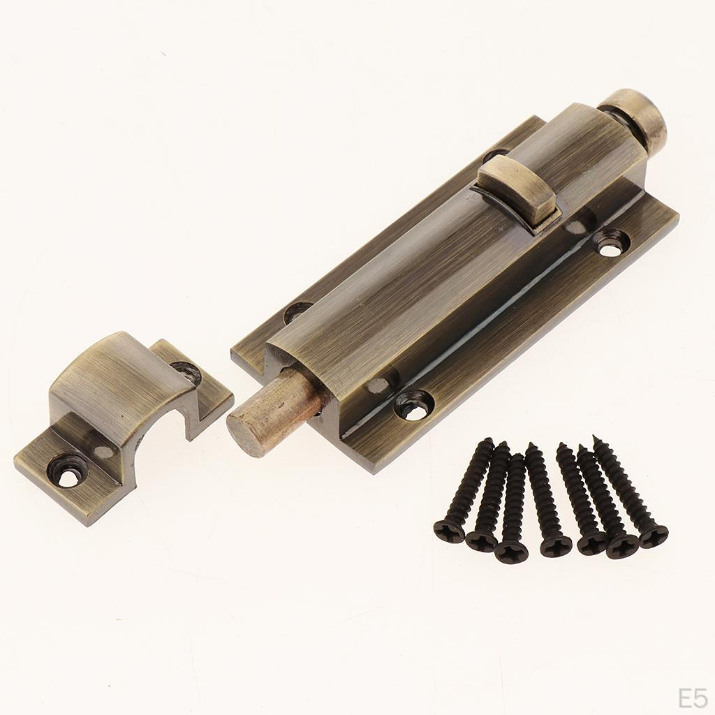 Slide Latching Bolt Gate Latches Safety Door Lock Brushed Finished