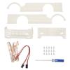 RC Wide Body Kit Large Surrounding Cover LED Light Modification Kits for WPL D12 RC Truck WhiteRed