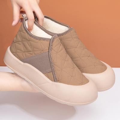 Зимние новые толстоподошвенные сноубутсы шерстяные старые пекинские хлопковые туфли женские бархатные утолщенные нескользящие повседневные теплые хлопковые ботинки