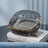 Yuzhuxun Современный набор керамических фруктовых тарелок с серо-золотой каймой