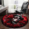 1PC Day of the Dead, Sugar Skull Non-Slip Floor Round carpet, Office, family, bedroom, Large Area Rug Indoor Rugs,  Durable PolyesterH0380