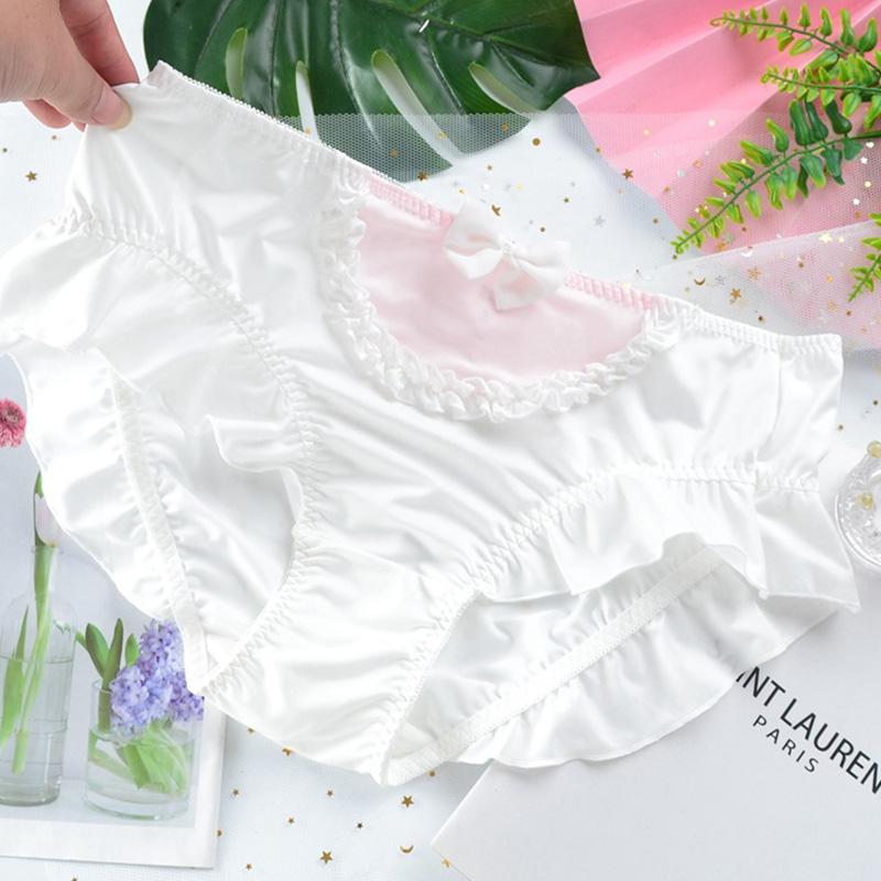 Большой размер ярких цветов, молочный шелковый бант, нижнее белье принцессы Лолиты для костюмированной вечеринки, милое нижнее белье для горничной, милые эластичные трусики