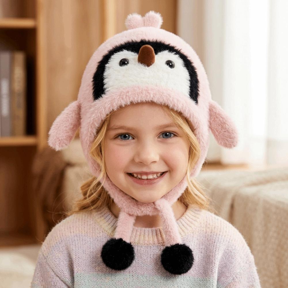 Breathable Fabric Balaclava Hat Thickened Ear Protection Hat Cute Children's Warm Hat Children