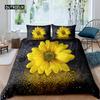 Пододеяльник с изображением подсолнуха, комплект постельного белья Queen, комплект постельного белья с изображением коровы, черно-белый абстрактный комплект постельного белья с изображением листьев растений, полиэстеровый пододеяльник