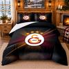 Printed 3Pcs Bedding Set Galatasaray FC Pattern Bed Sheet Pillowcase For Bedroom Decor