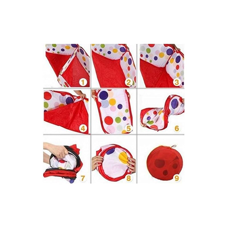 Манеж HappyHome складной, легкое хранение, детский бассейн с шариками, ворота, поставляется с сумкой для хранения (120см)