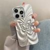 Чехол для телефона ярких цветов с 3D-складным узором бабочки для iPhone 11 12 13 14 15 Pro Max, мягкий силиконовый модный серебристый шикарный чехол в виде ракушки