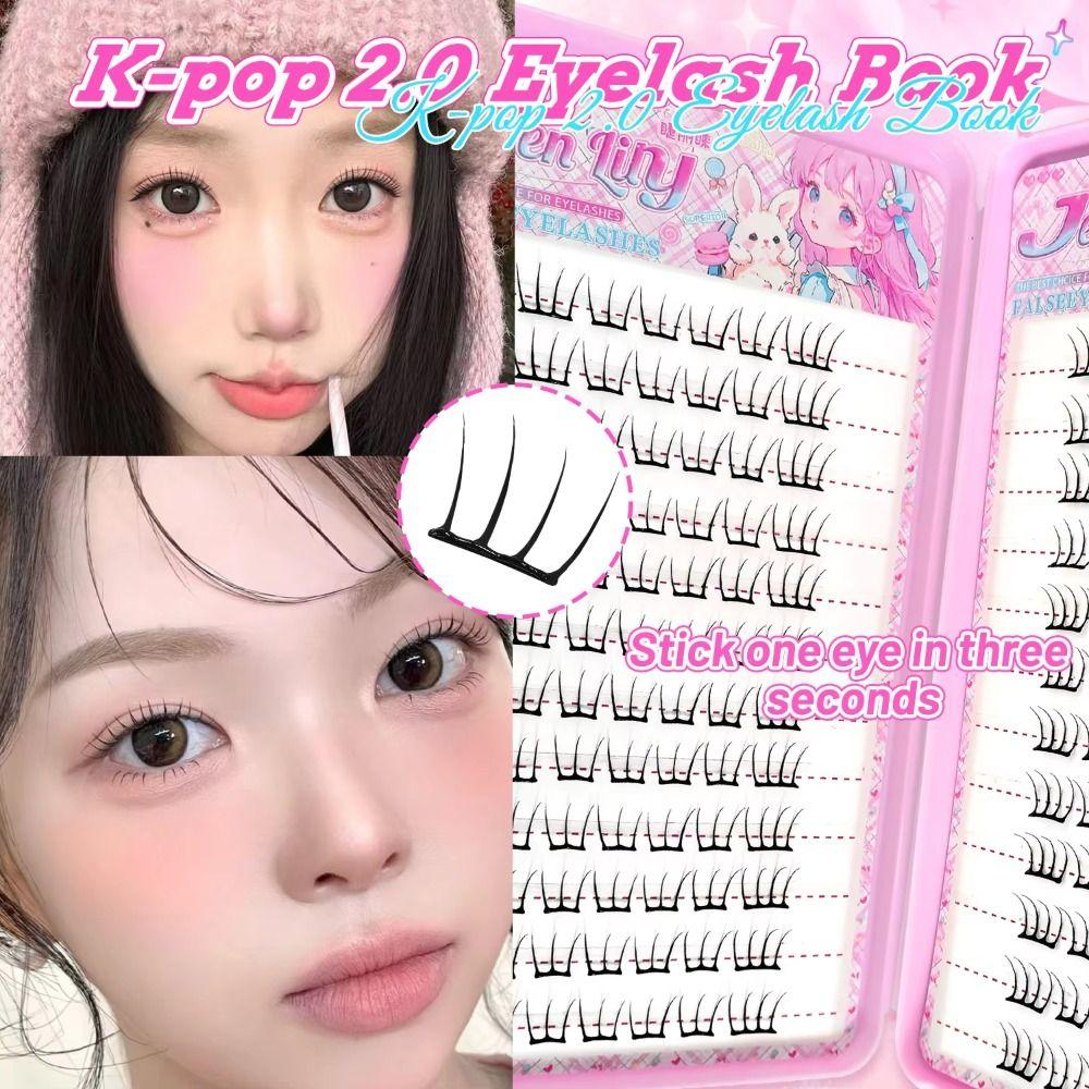 24 Rows 8-13mm Length False Eyelashes Easy to Wear DIY Lash Extension Kit Makeup Enhancement