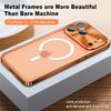 Metal Frame Magnetic Phone Case For iPhone 17 12 13 14 15 16 Pro Max Aluminum Alloy Full Lens Protection Cover For iPhone 16 Plating Metal Back Case